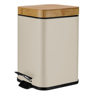 Kosz łazienkowy na śmieci kwadratowy VERTO 3l beżowy